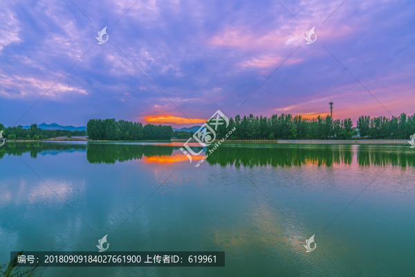 青州南陽湖唯美晚霞