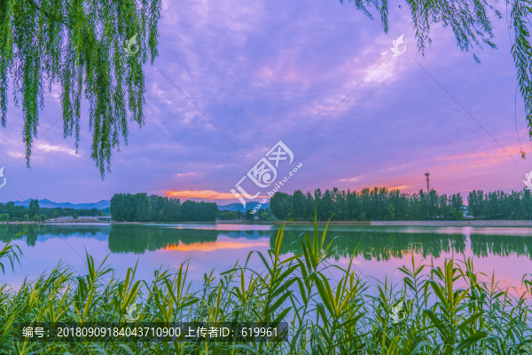 青州南陽(yáng)湖唯美晚霞