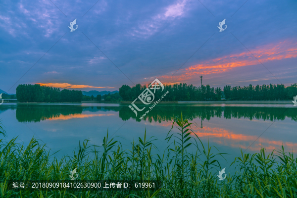 青州南陽湖晚霞