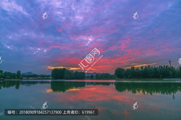 青州南陽湖晚霞