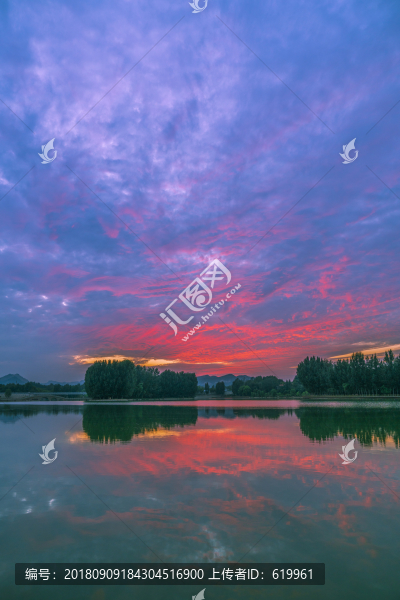 青州南陽湖晚霞