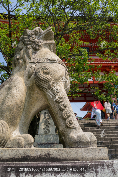 日本清水寺石獅子