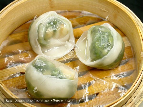 鮮蝦菠菜餃