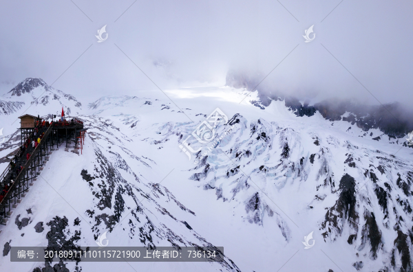 麗江玉龍雪山冰川與棧道