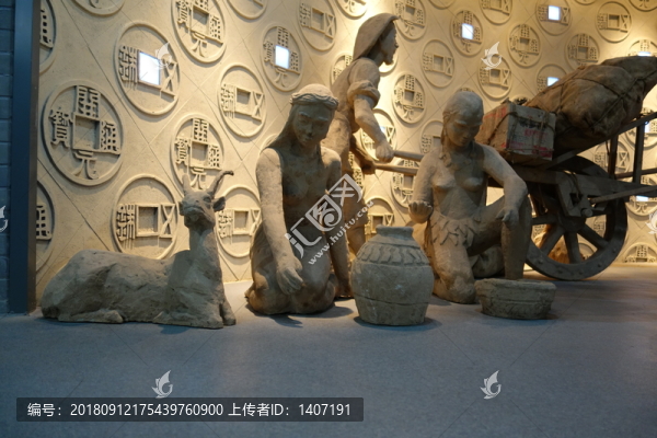 鑄錢(qián)場(chǎng)景雕像