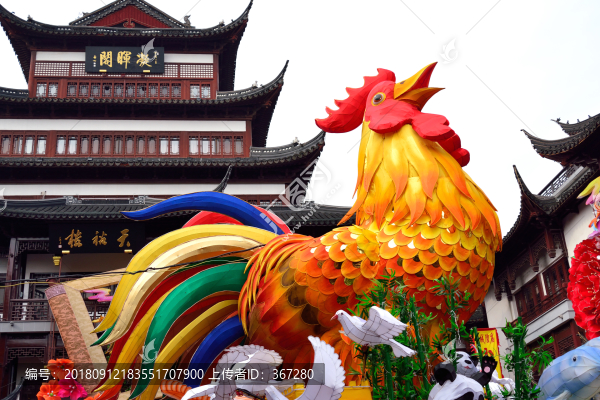 上海豫園老街的元宵節(jié)花燈