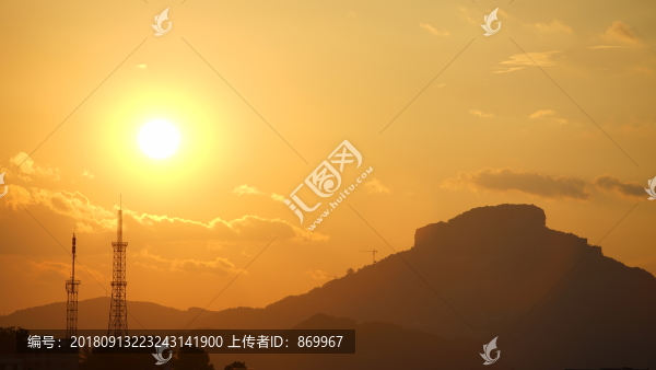 凱里香爐峰晚霞夕陽攝影