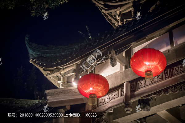 成都錦里古街的燈籠