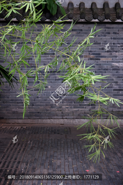 青磚墻背景