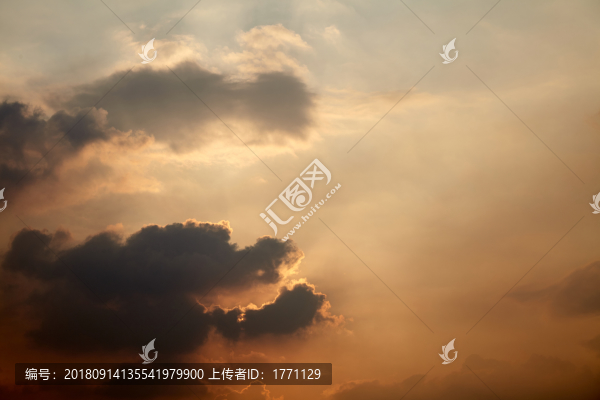 黃昏夕陽天空