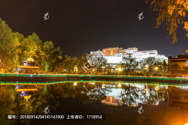 中國西藏布達拉宮夜景08