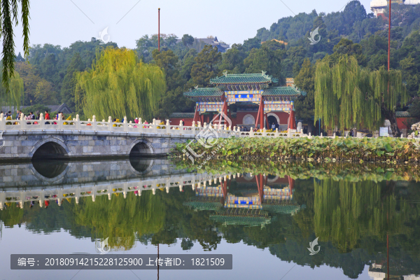 北京,北海公園,皇家園林,白塔,湖,游船,垂柳
