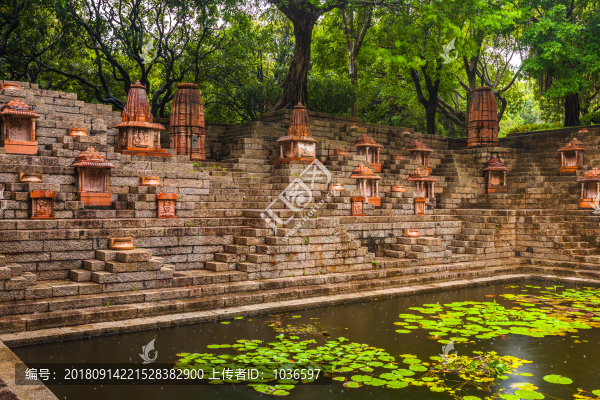 仿建的印度摩多哈拉圣井模型
