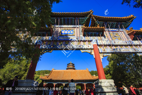 北京,頤和園,皇家園林,昆明湖,萬(wàn)壽山,長(zhǎng)廊,古建筑