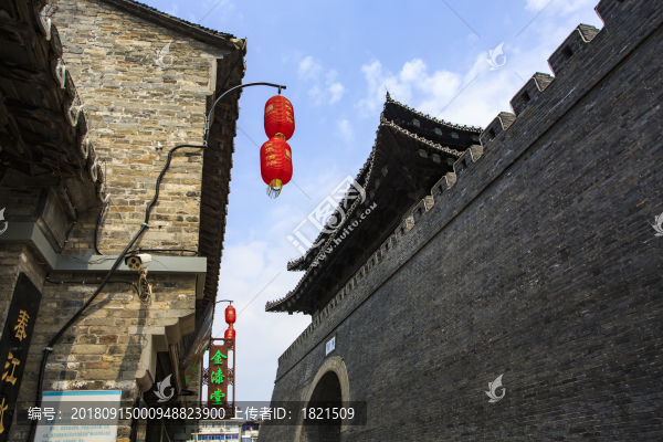 江蘇,揚(yáng)州,東關(guān)古渡,古鎮(zhèn),城門,城墻