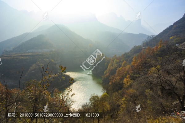 河南,林州,太行山,石板巖,峽谷,秋色,山
