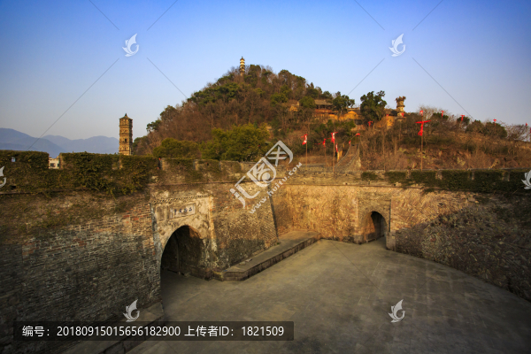 浙江,臺(tái)州,臨海,江南長城,臺(tái)州府城墻,古建筑,古長城,古城,塔,龍興寺