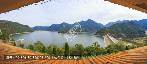 浙江,臺(tái)州,臨海,涌泉,牛頭山,水庫(kù),船,公園,大壩