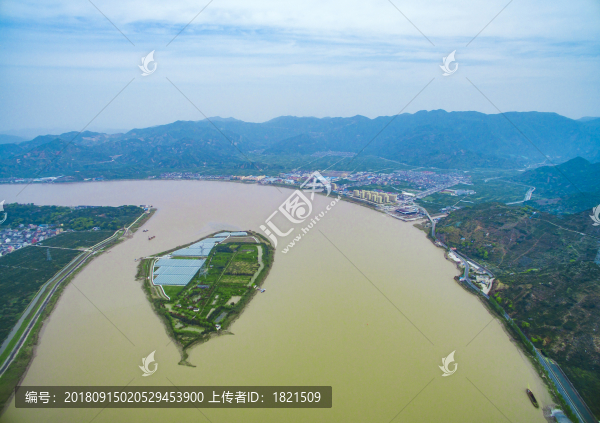 浙江,臺州,臨海,涌泉,航拍,靈江,俯瞰,交通