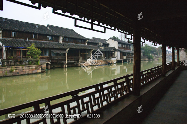 浙江,嘉興,桐鄉(xiāng),烏鎮(zhèn),西柵,白蓮塔,古橋,江南,水鄉(xiāng),古建筑,傳統(tǒng),民俗
