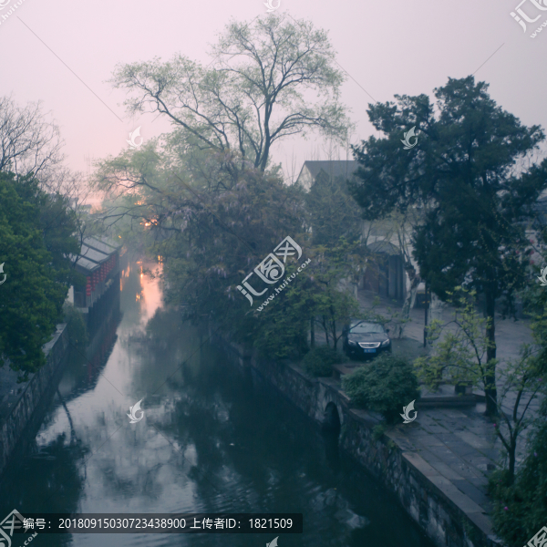浙江,湖州,南潯古鎮(zhèn),古建筑,江南,水鄉(xiāng),船,民居,雨,清明,河道