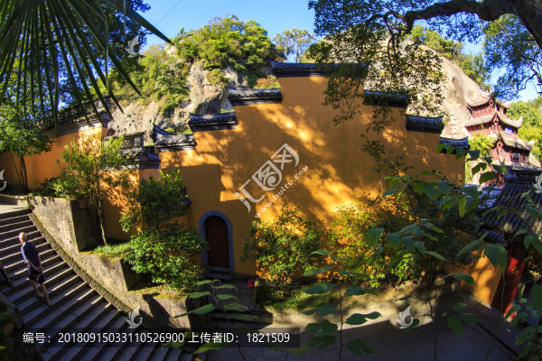 浙江,紹興,新昌,大佛寺,寺院,大殿,建筑,放生池