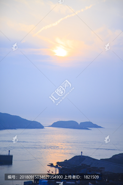 浙江,舟山,嵊山,海島,橋,海面,俯瞰,漁村,全景