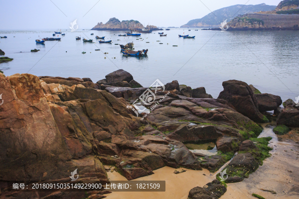浙江,舟山,嵊泗,枸杞島,海島,海灣,船,碼頭,沙灘,礁石,海浪,漁村