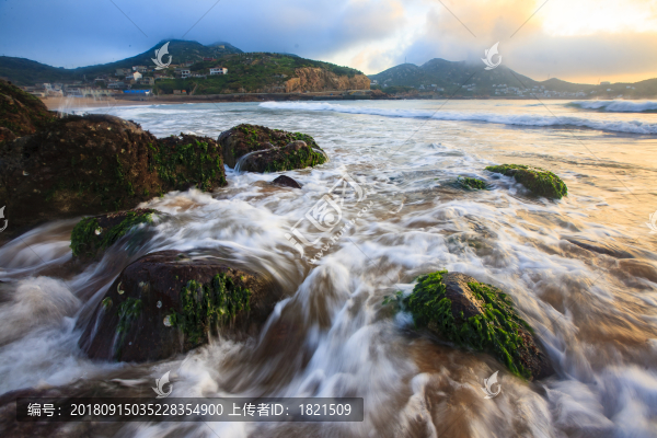 浙江,舟山,嵊泗,枸杞島,海島,海灣,船,碼頭,沙灘,礁石,海浪,漁村