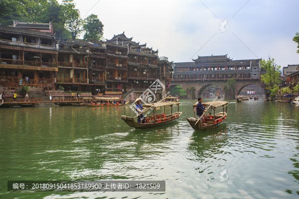 湖南,湘西,鳳凰古城,吊腳樓,沱江,古建筑
