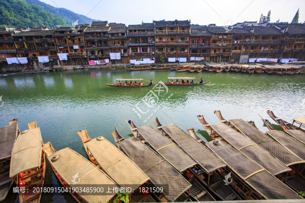 湖南,湘西,鳳凰古城,吊腳樓,沱江,古建筑