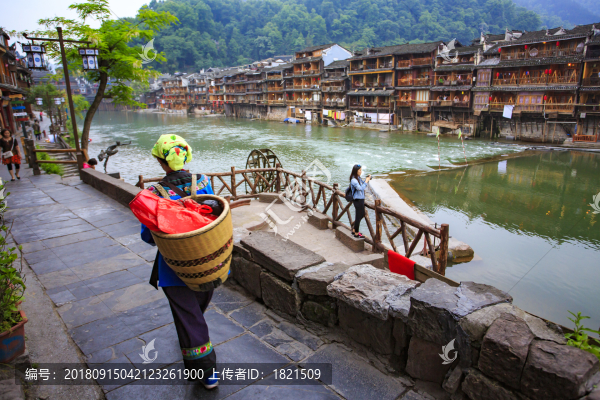 湖南,湘西,鳳凰古城,吊腳樓,沱江,古建筑