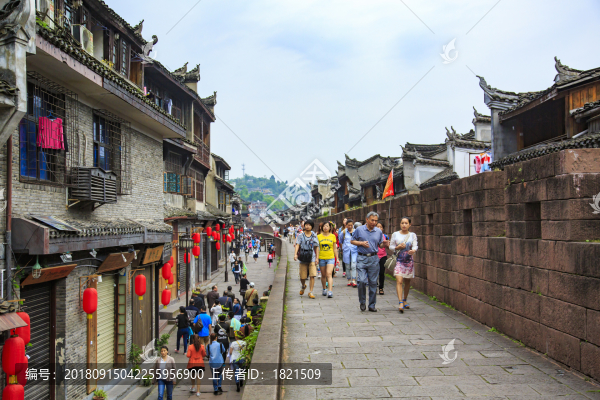 湖南,湘西,鳳凰古城,吊腳樓,沱江,古建筑