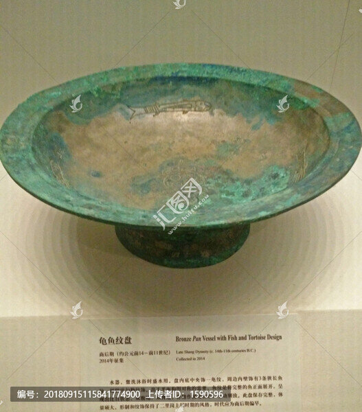 龜魚紋盤