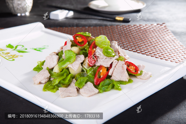 萵筍干炒肉片