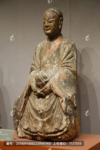 明代泥塑羅漢坐像