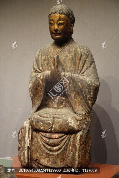 明代泥塑羅漢坐像