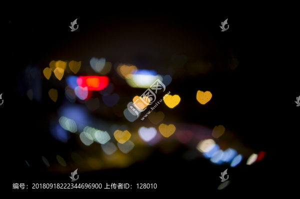 個性城市燈光迷糊背景