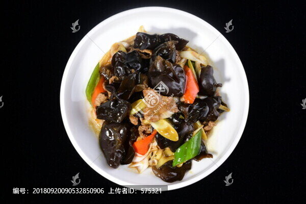 大蔥羊肉炒木耳