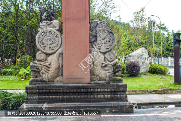 石墩石柱雕塑