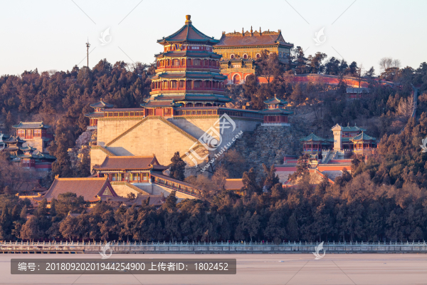 冬季頤和園佛香閣雪景