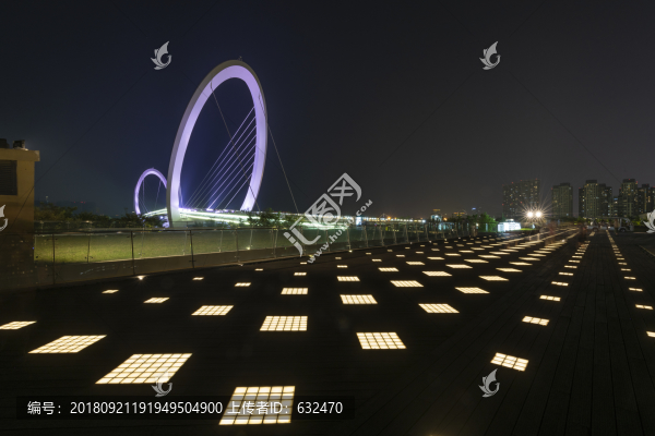 南京眼步行橋夜景