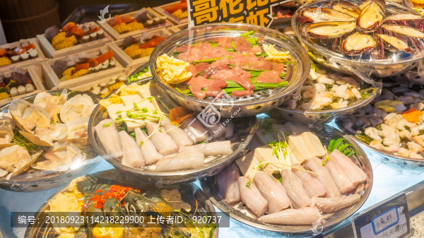 蒸汽海鮮菜品