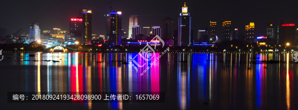 宜興城市夜景全景圖