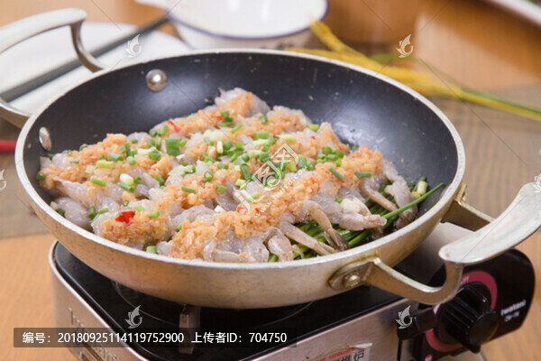 鐵鍋蔥燒蝦