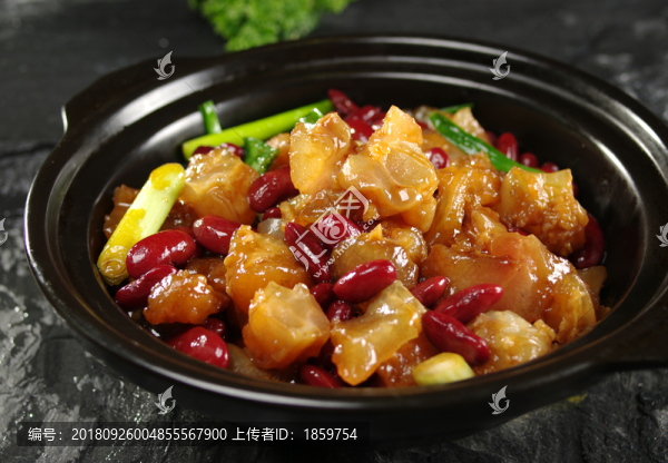 紅腰豆蹄筋煲