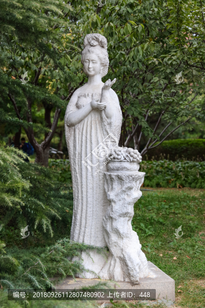 北京城市雕塑妃子笑楊貴妃