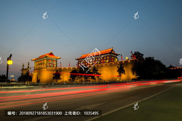 西安古城夜景