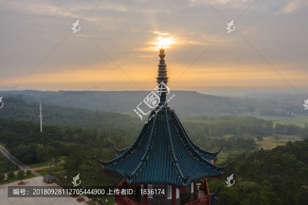 航拍平山森林公園