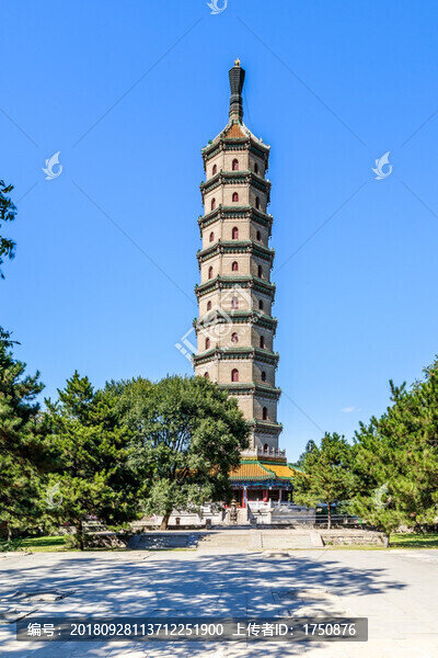 承德永佑寺六合塔舍利塔